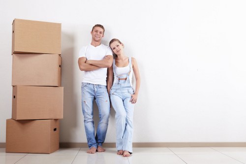 Moving van and boxes representing removal services in Liverpool