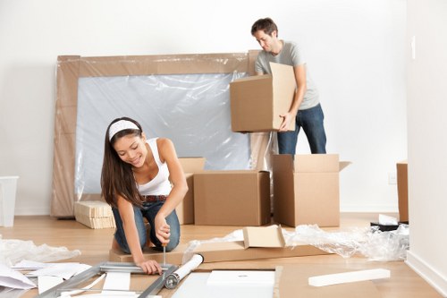 House removals team preparing a move in Liverpool