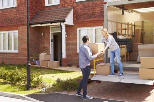 House movers loading furniture for a Liverpool home move