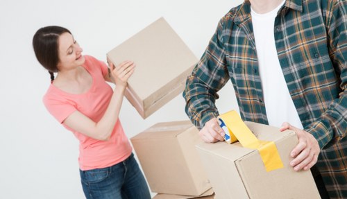 Staff assessing risks and planning a safe property move