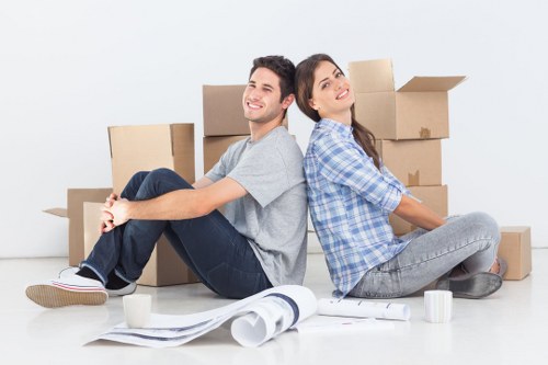 Loading furniture into a local removals van
