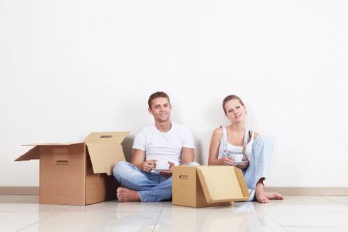 Removal van and moving boxes for Liverpool house removals