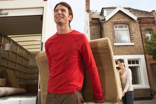 Household furniture pick-up in Liverpool showing a careful loading process