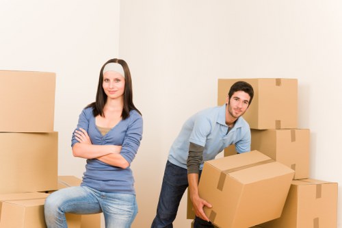 Liverpool removals team preparing furniture with safety equipment