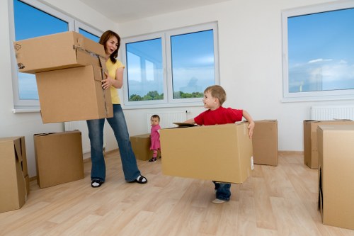 Professional movers handling apartment access in Liverpool