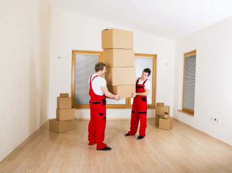 Office relocation items prepared for careful transport