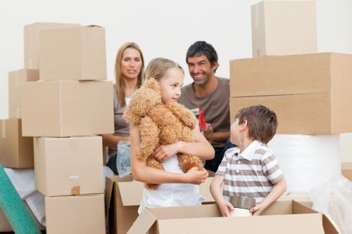 Packed belongings ready for a Liverpool house move